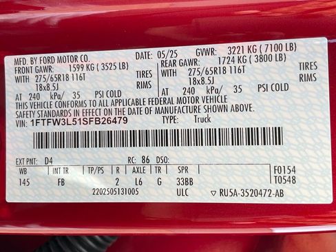 New 2025 Ford F150 XLT w/ Equipment Group 302A MID image 71