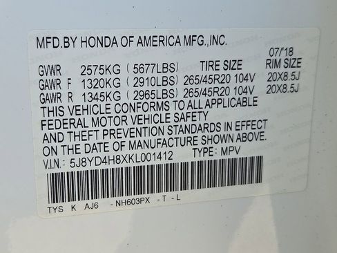 Certified 2019 Acura MDX SH-AWD w/ Advance Package image 30