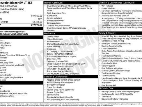 New 2025 Chevrolet Blazer EV LT image 38