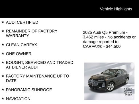Certified 2025 Audi Q5 Premium w/ Convenience Package image 10