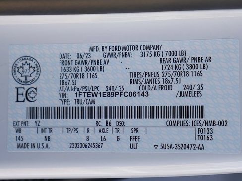 Used 2023 Ford F150 Tremor w/ Equipment Group 402A High AWD/4WD image 77