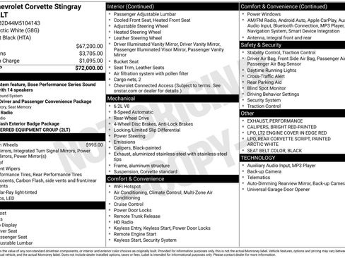 Used 2021 Chevrolet Corvette Stingray Preferred Cpe w/ 2LT image 56