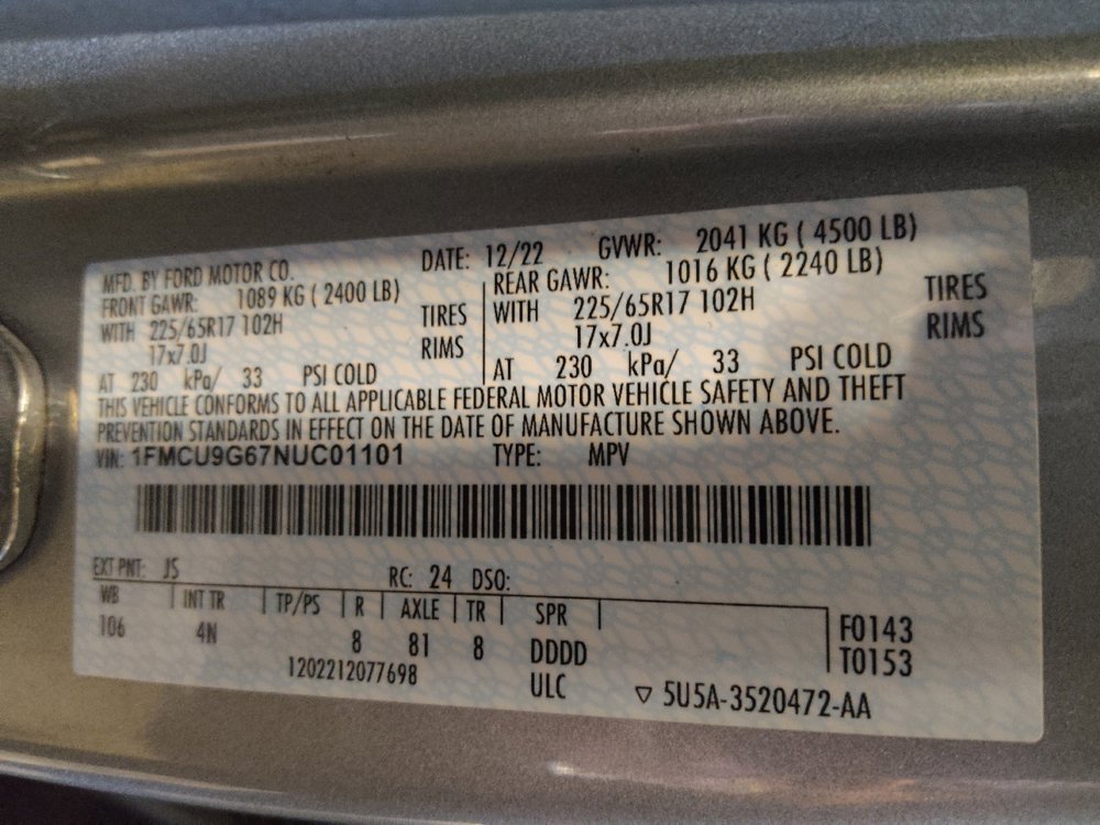 Used 2022 Ford Escape SE w/ Convenience Package AWD/4WD image 33