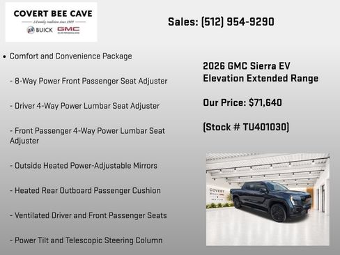 New 2026 GMC Sierra EV Elevation w/ Premium Package AWD/4WD image 27