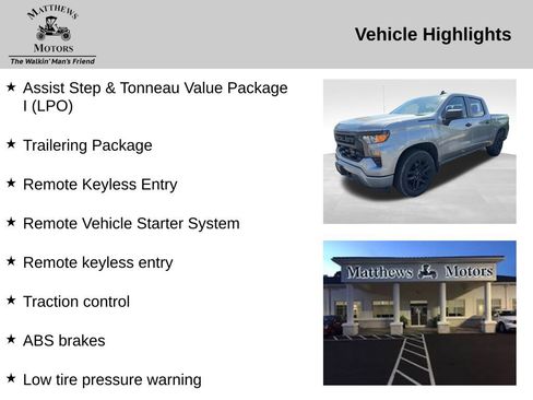 Used 2023 Chevrolet Silverado 1500 Custom w/ LPO, Dark Essentials Package image 8