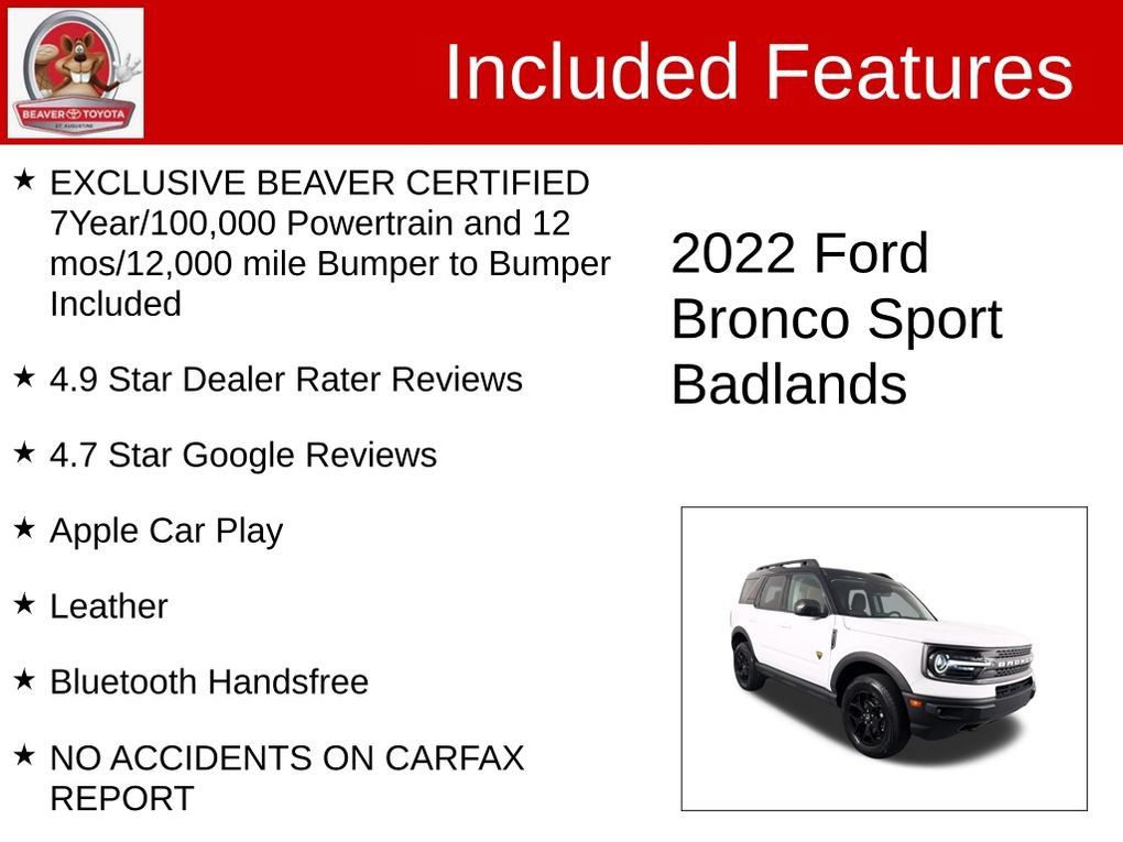 Used 2022 Ford Bronco Sport Badlands w/ Premium Package AWD/4WD image 4