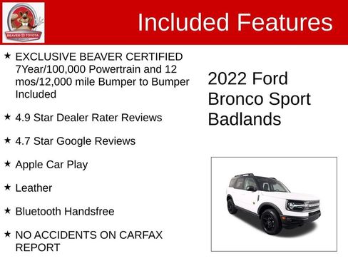 Used 2022 Ford Bronco Sport Badlands w/ Premium Package AWD/4WD image 4
