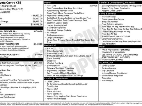 Used 2023 Toyota Camry XSE w/ Navigation Package FWD image 33