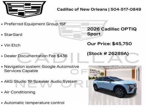 Certified 2026 Cadillac Optiq Sport 1 RWD image 7