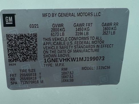 Used 2021 Chevrolet Traverse LT w/ LPO, Cargo Package image 18