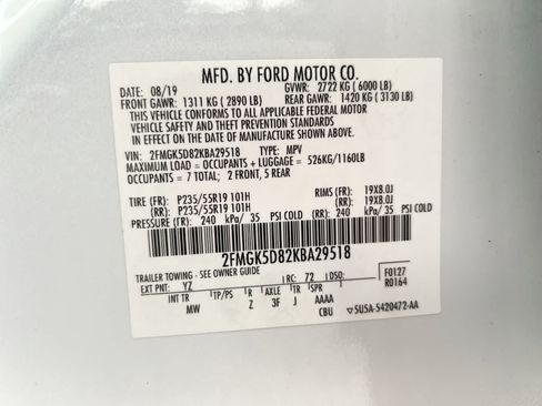 Used 2019 Ford Flex Limited FWD image 2