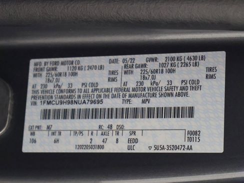 Used 2022 Ford Escape SEL w/ Technology Package image 59