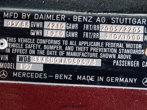 Used 1988 Mercedes-Benz 560 SL image 54