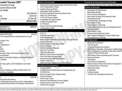Used 2022 Hyundai Tucson XRT w/ Cargo Package FWD image 6