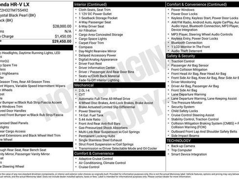 New 2026 Honda HR-V LX image 4