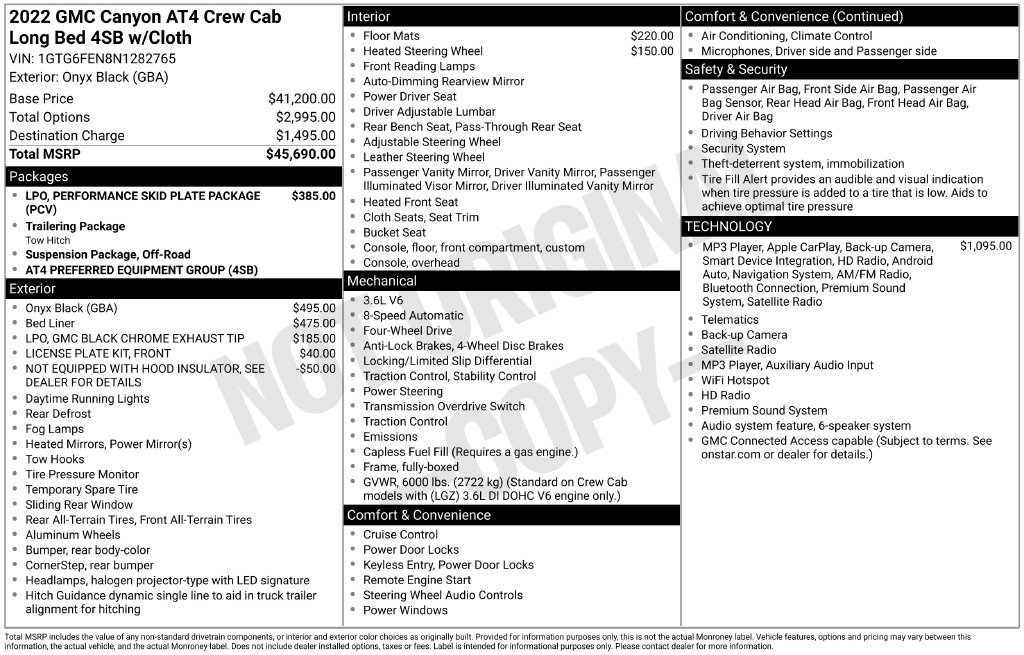 Used 2022 GMC Canyon AT4 AWD/4WD image 13