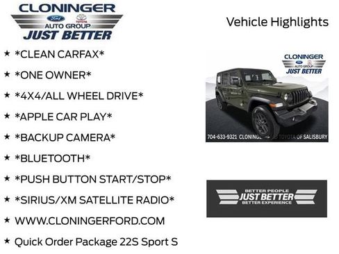 Used 2024 Jeep Wrangler Unlimited Sport AWD/4WD image 3
