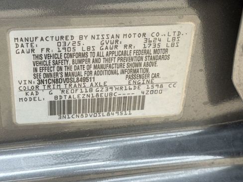 Used 2025 Nissan Versa S w/ S Plus Package FWD image 19