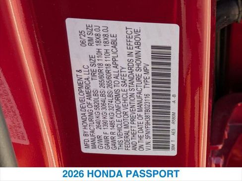New 2026 Honda Passport RTL image 26