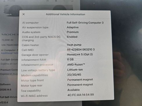Used 2022 Tesla Model X AWD/4WD image 3