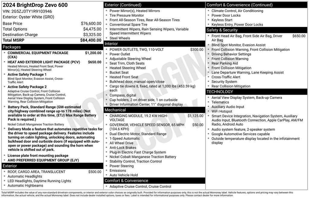 Used 2024 Chevrolet Brightdrop 600 w/ Commercial Equipment Package AWD/4WD image 8