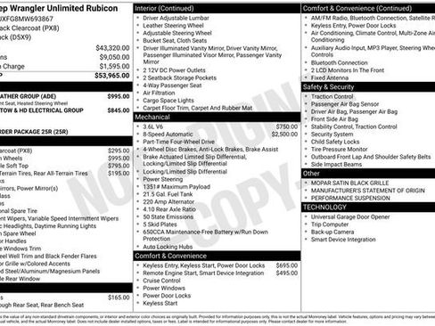 Used 2021 Jeep Wrangler Unlimited Rubicon w/ Cold Weather Group image 30