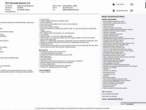 Used 2013 Hyundai Genesis 3.8 w/ Premium Pkg image 3