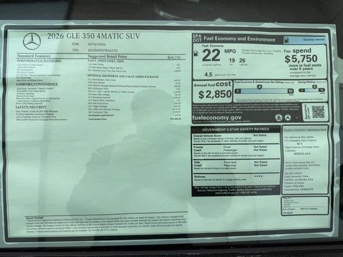 New 2026 Mercedes-Benz GLE 350 4MATIC image 4
