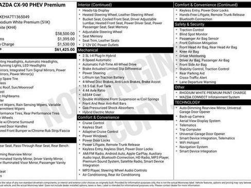 New 2026 MAZDA CX-90 Plug-In Hybrid w/ Premium Plus image 26