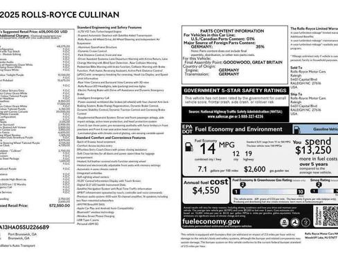 Used 2025 Rolls-Royce Cullinan AWD/4WD image 26