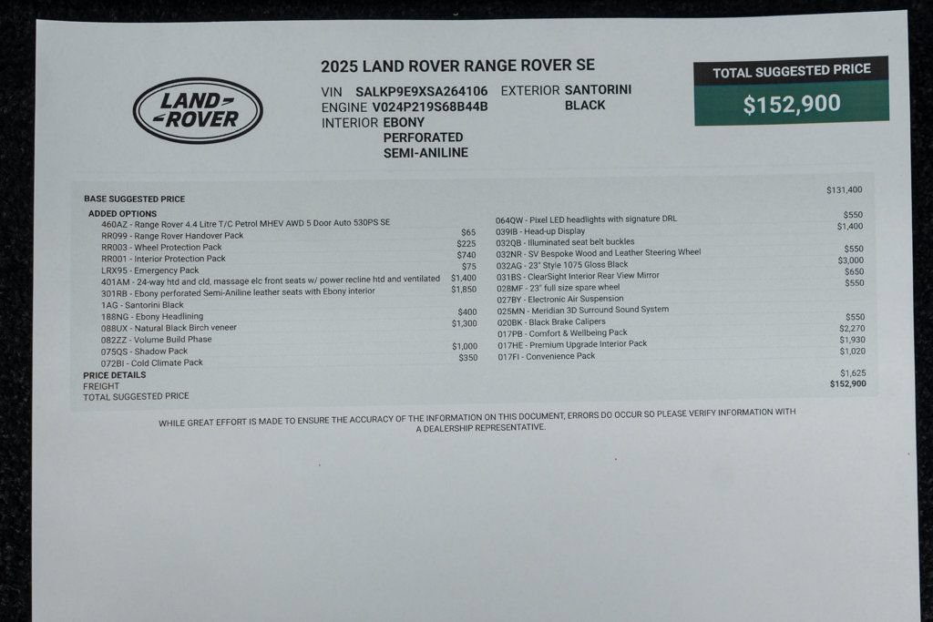 Used 2025 Land Rover Range Rover SE AWD/4WD image 52