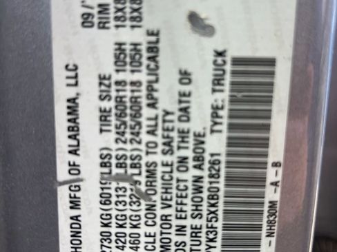 Used 2019 Honda Ridgeline RTL image 32