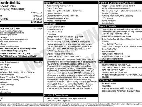 New 2027 Chevrolet Bolt RS w/ Technology Package FWD image 28
