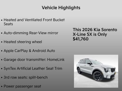New 2026 Kia Sorento SX image 10