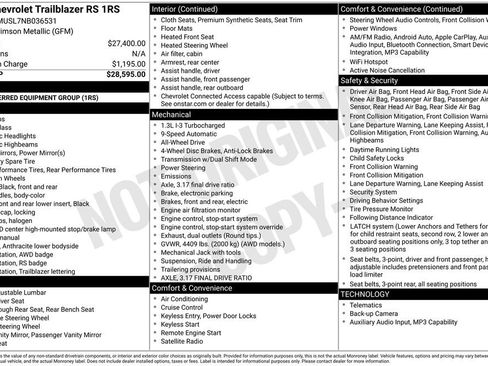 Certified 2022 Chevrolet TrailBlazer RS AWD/4WD image 34