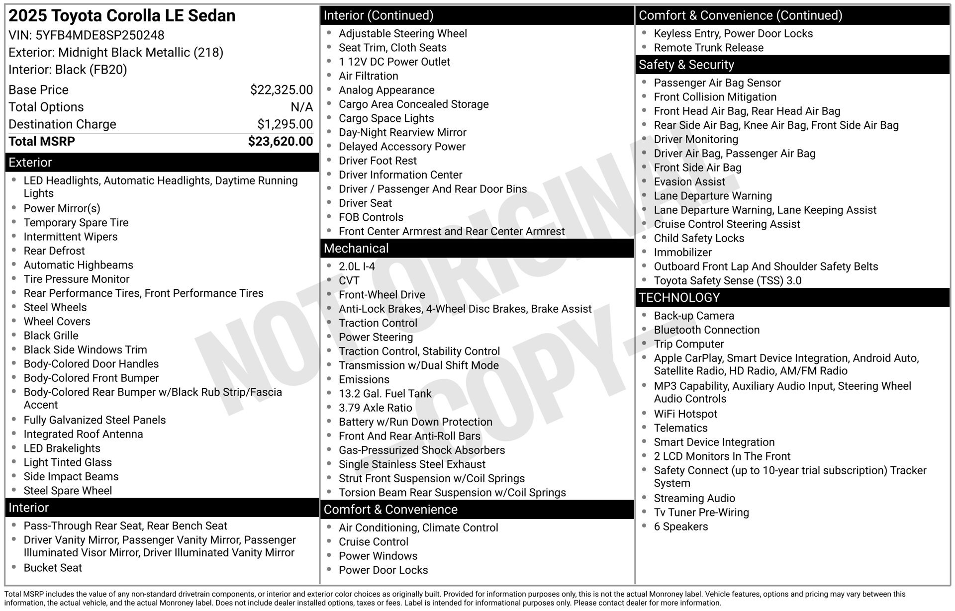Certified 2025 Toyota Corolla LE FWD image 32