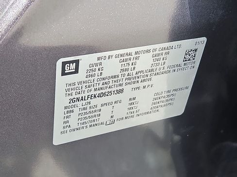 Certified 2013 Chevrolet Equinox LTZ FWD image 38