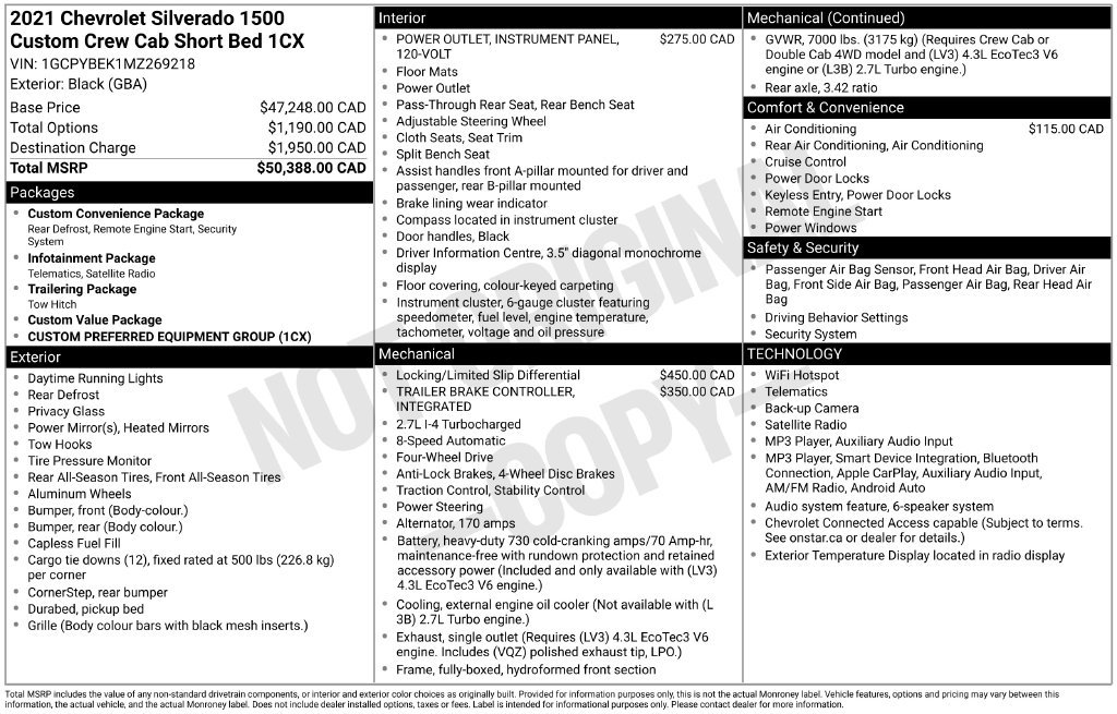 Used 2021 Chevrolet Silverado 1500 Custom AWD/4WD image 53