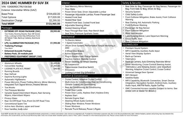 Used 2024 GMC Hummer EV 3X w/ Extreme Off-Road Package AWD/4WD image 20