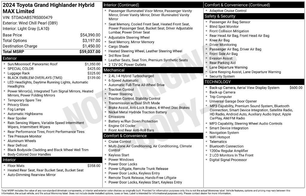 Used 2024 Toyota Grand Highlander AWD Hybrid image 22