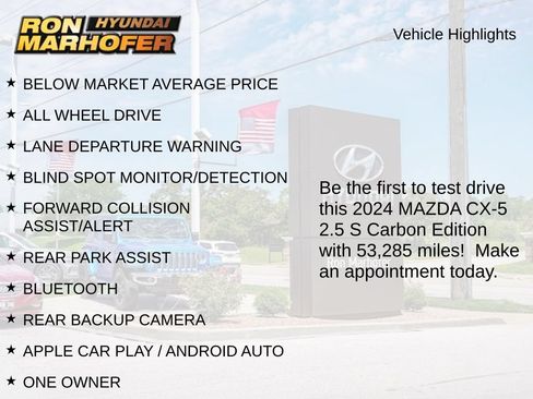 Used 2024 MAZDA CX-5 Carbon Edition AWD/4WD image 2