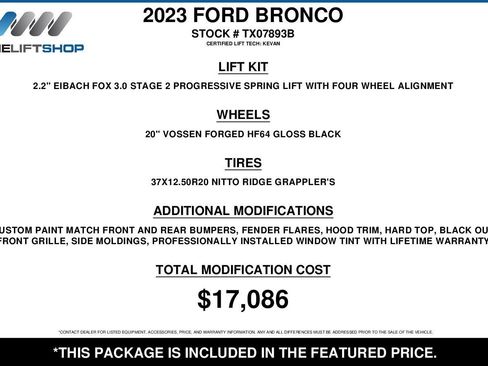 Used 2023 Ford Bronco Raptor AWD/4WD image 2