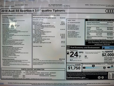 Used 2018 Audi S5 Premium Plus w/ Navigation Package image 23