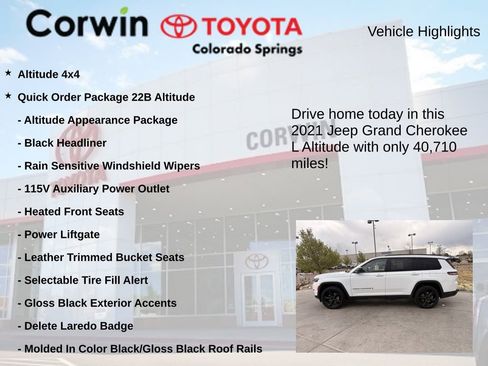 Used 2021 Jeep Grand Cherokee L Laredo image 6