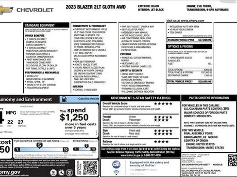 Used 2023 Chevrolet Blazer LT AWD/4WD image 17