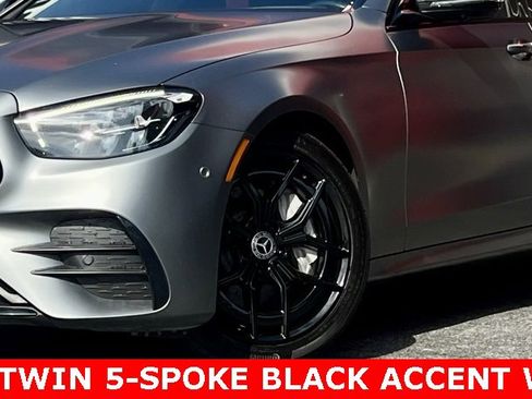 Used 2022 Mercedes-Benz E 350 Sedan w/ AMG Line Exterior image 3