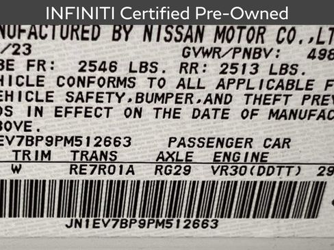 Certified 2023 INFINITI Q50 Luxe w/ Cargo Package RWD image 28