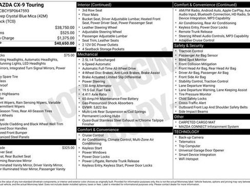 Used 2023 MAZDA CX-9 Touring image 31