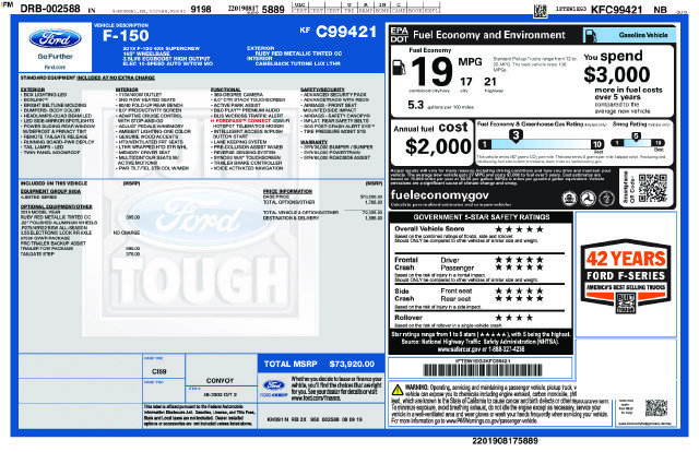 Used 2019 Ford F150 Limited w/ Trailer Tow Package AWD/4WD image 5
