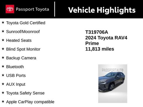 Certified 2024 Toyota RAV4 SE w/ Weather & Moonroof Package AWD/4WD image 11